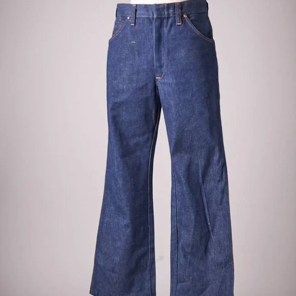 1970s Deadstock Flared Leg Dickies Blue Jeans Denim Pants
